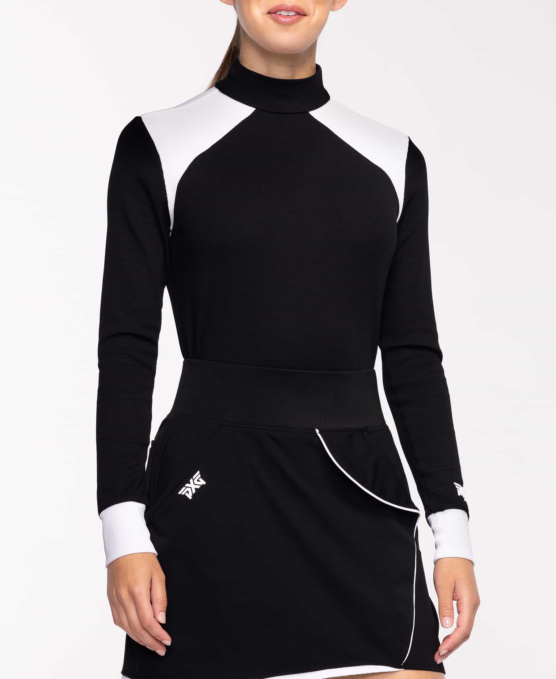 Long Sleeve Contour Mock Neck